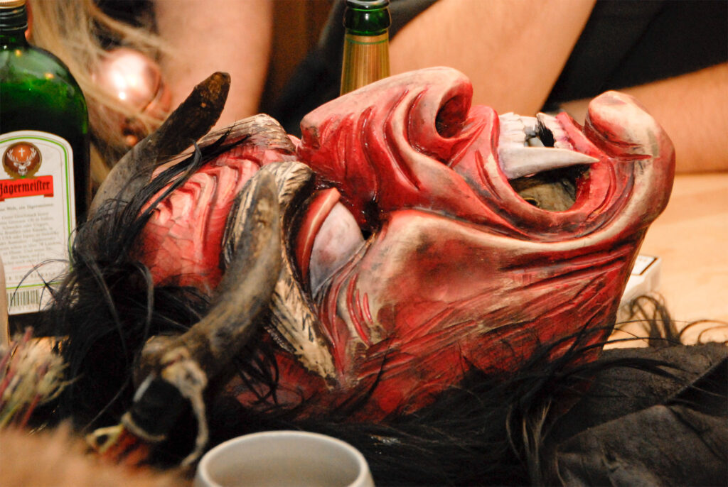 Krampus mask in waiting - the most insane Christmas party ever!